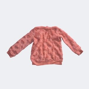 Salmon soft heart sweater.